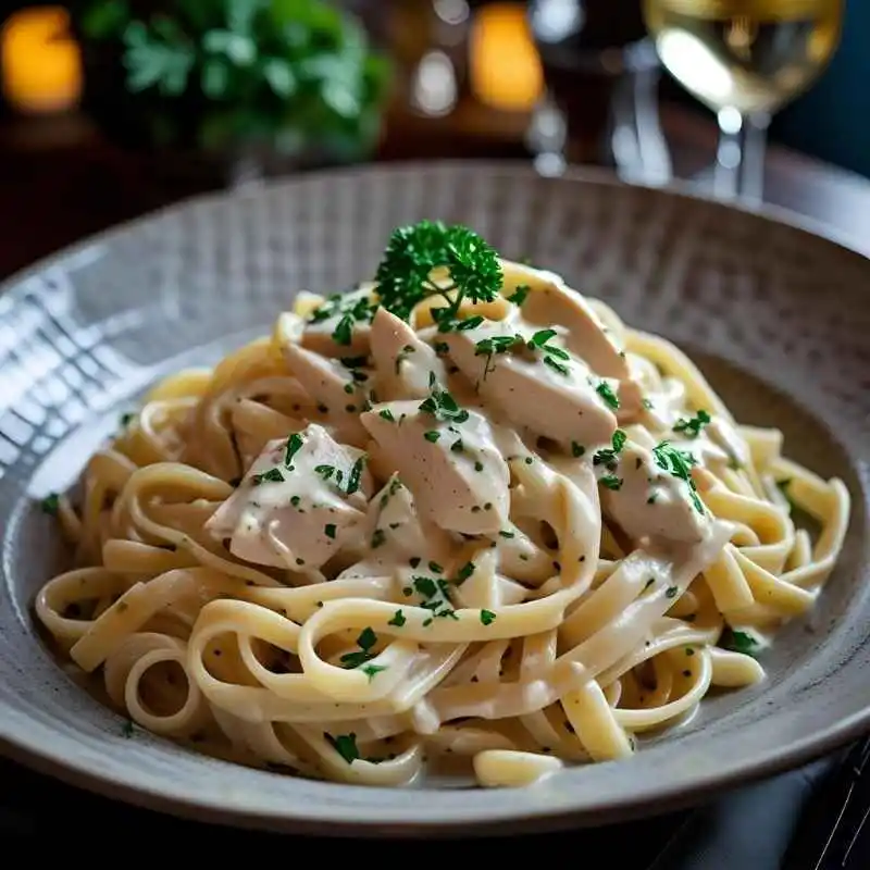 fettuccine chicken alfredo sauce